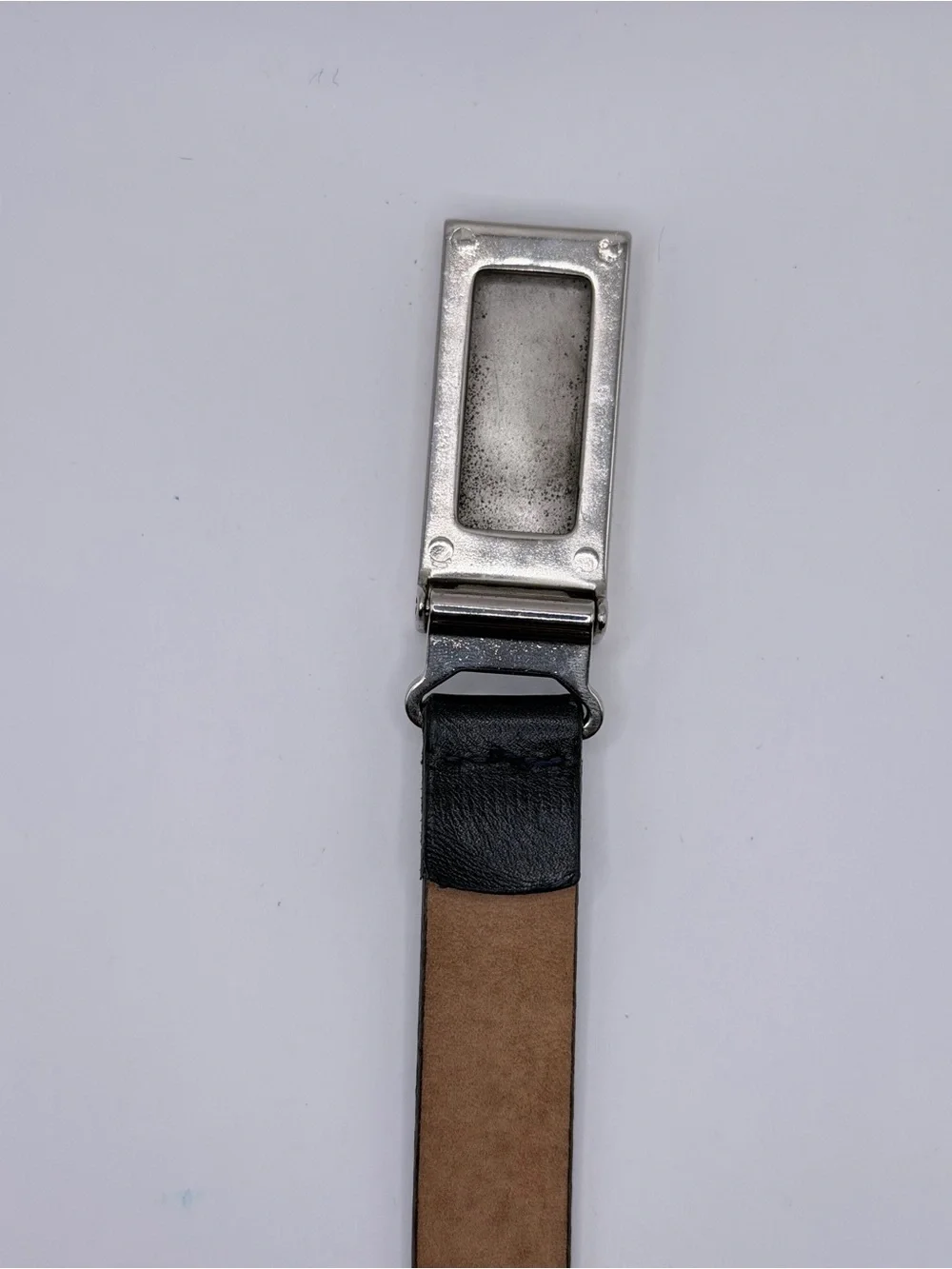 Vintage Mondi Sport Black Leather Belt Money Clip Buckle Made in Germany